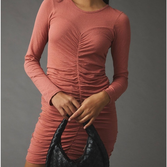 Anthropologie Sundry Ruched Sweetheart Dress - Picture 3 of 7